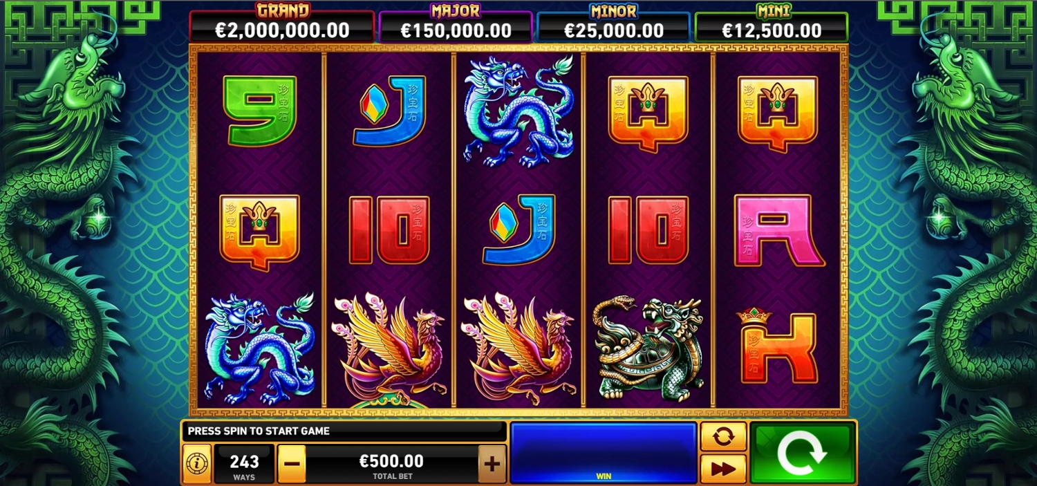 Tiger Turtle Dragon Phoenix Gameplay Image