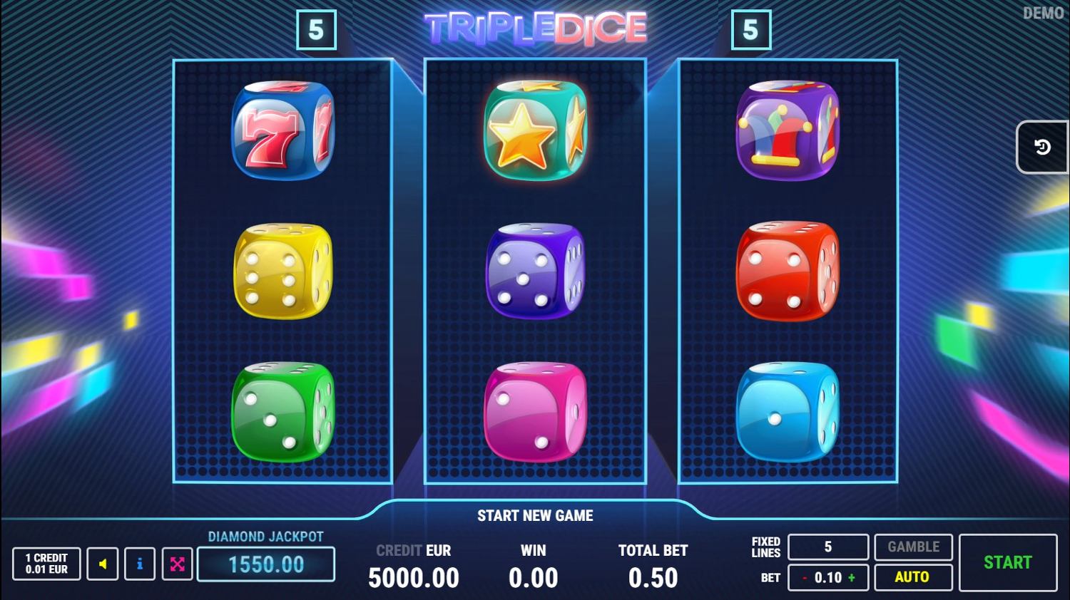 Triple Dice Gameplay Image