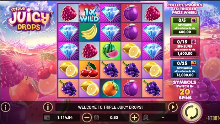 Triple Juicy Drops Gameplay Image