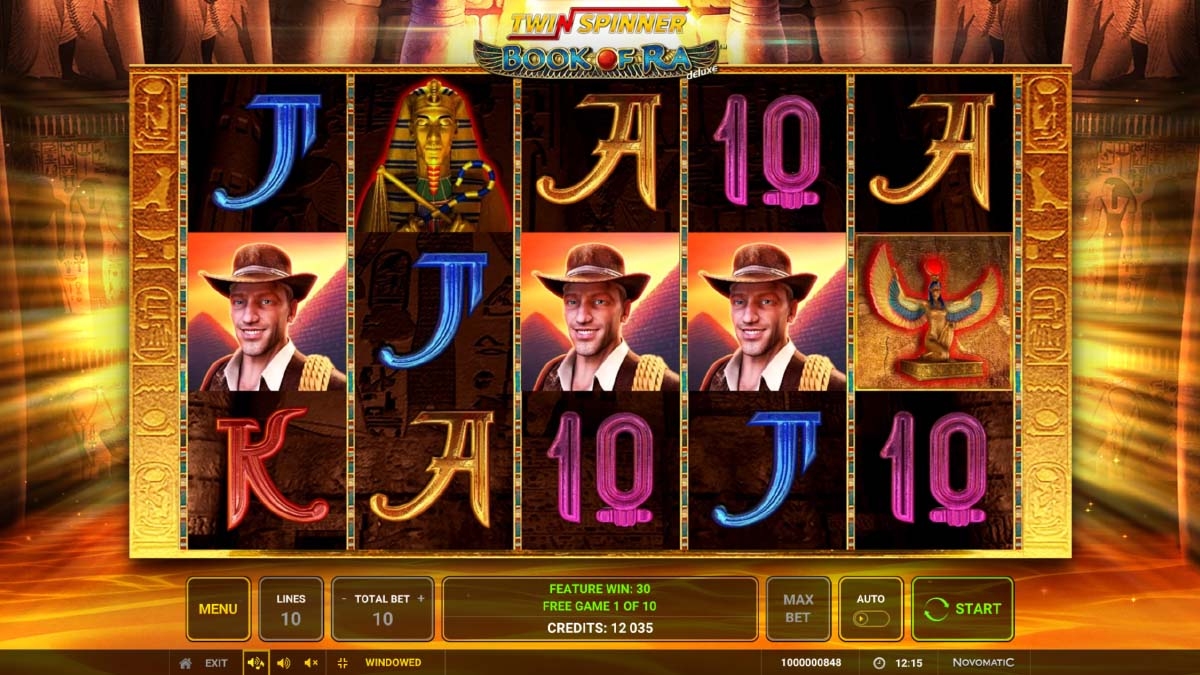 Twin Spinner Book of Ra Deluxe Gameplay Image