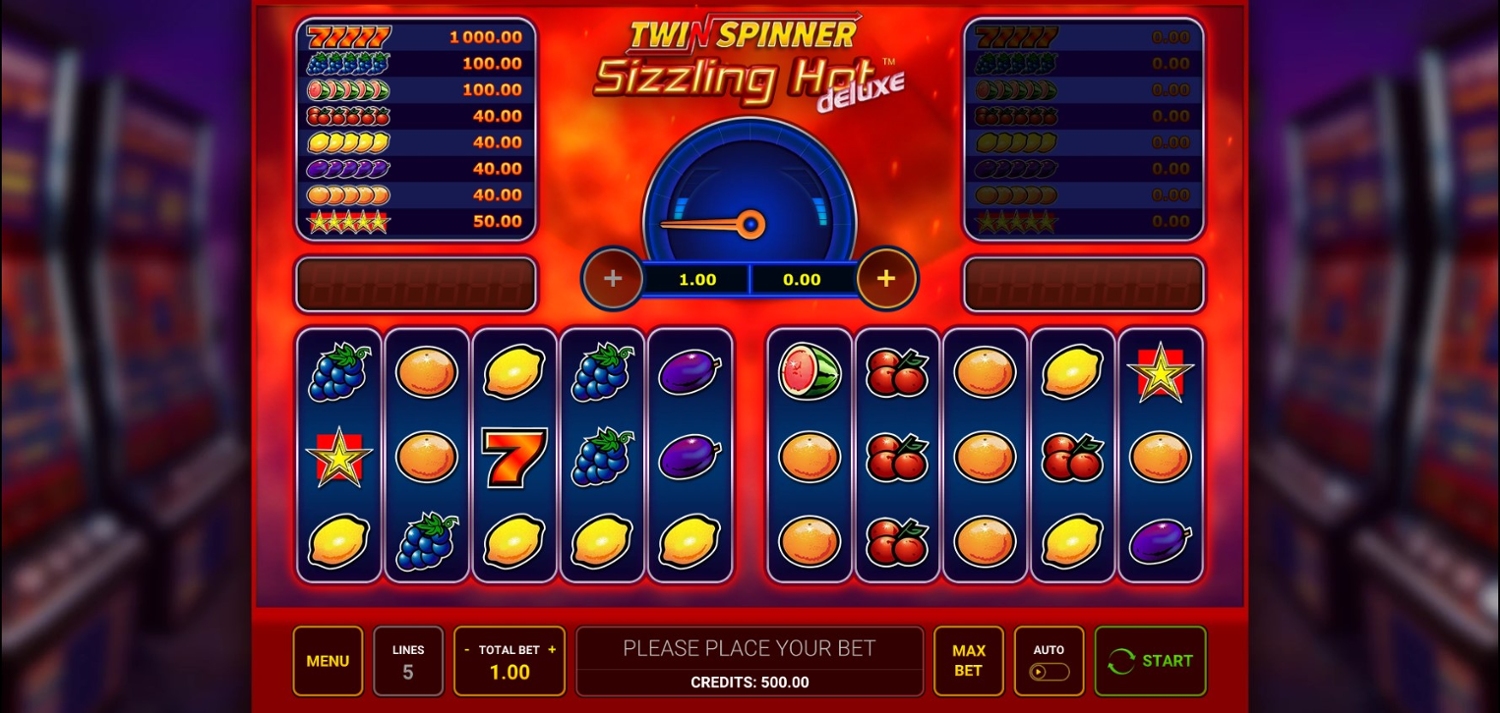 Twin Spinner Sizzling Hot Deluxe Gameplay Image