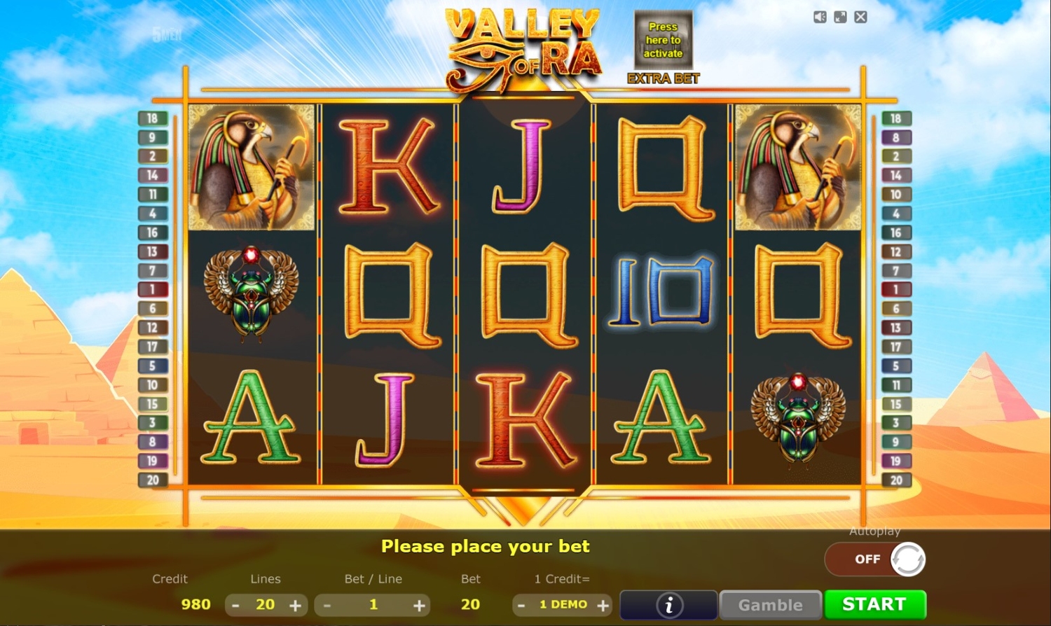 Valley of Ra Gameplay Image