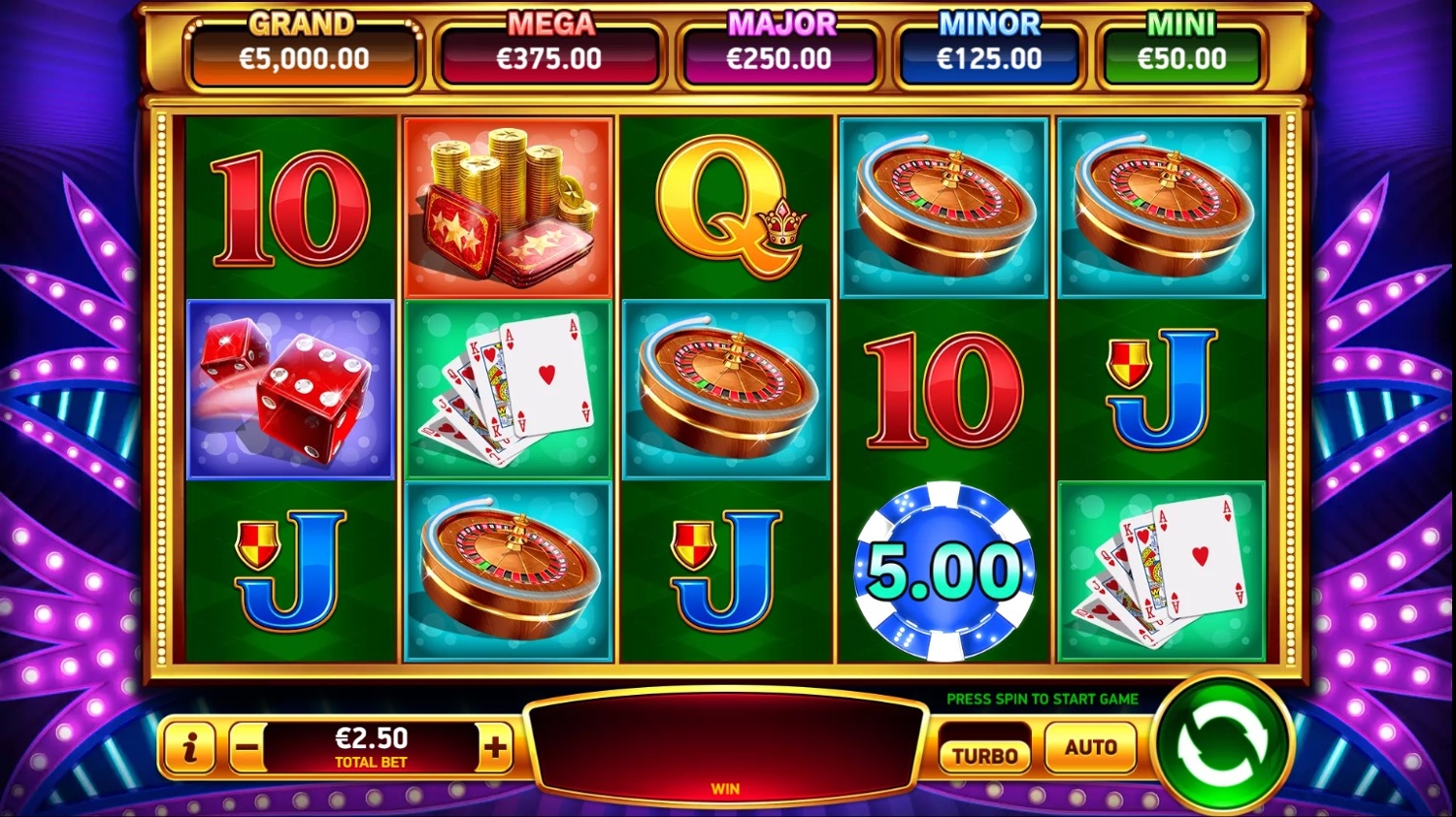 Vegas No Limit Wins Gameplay Image