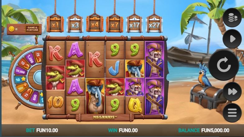 Wild Buccaneers Megaways Gameplay Image