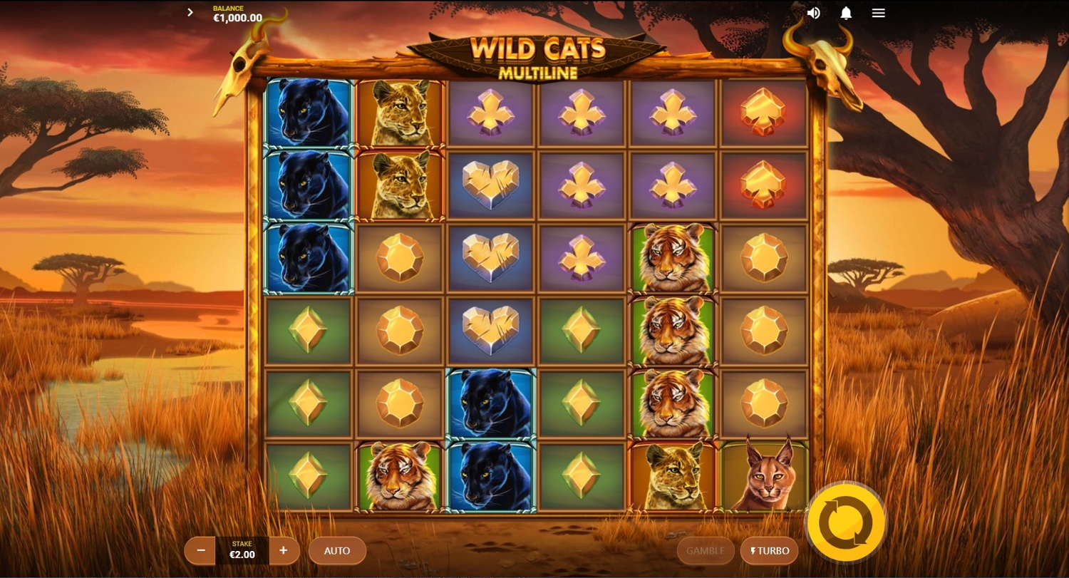 Wild Cats Multiline Gameplay Image