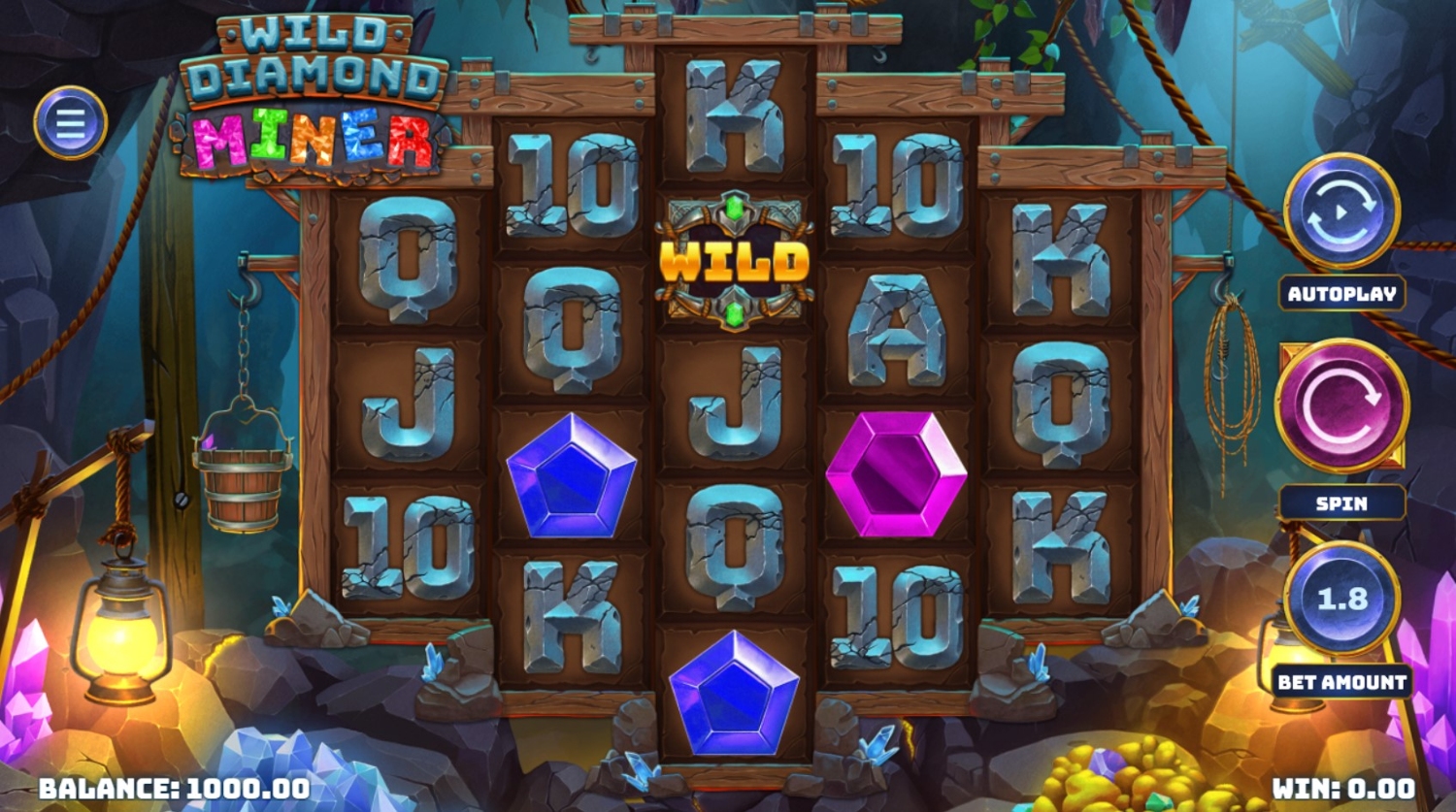 Wild Diamond Miner Gameplay Image