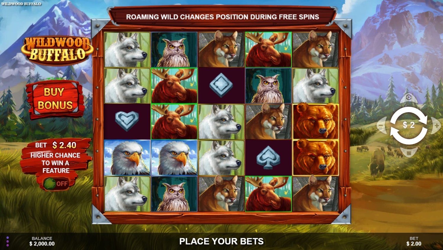 Wild Wood Buffalo Gameplay Image