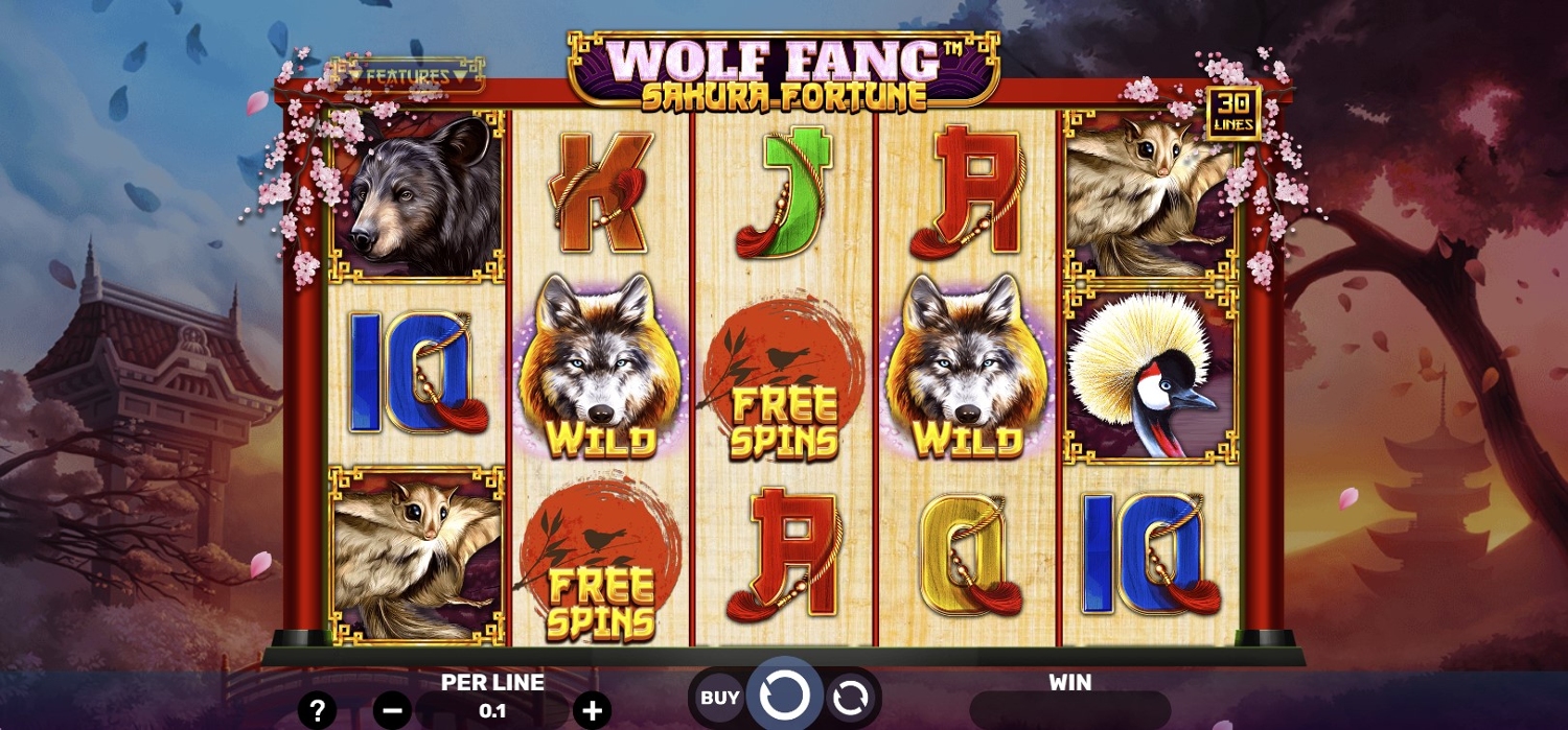 Wolf Fang: Sakura Fortune Gameplay Image