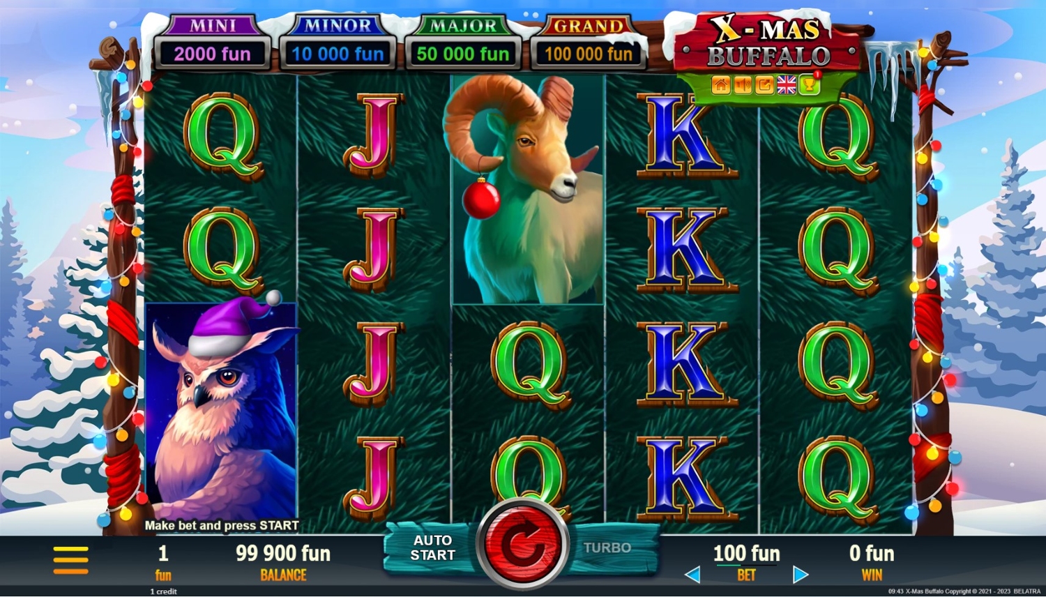 X-mas Buffalo Gameplay Image